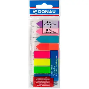 Indexing Tabs Donau ZAKŁADKI INDEKSUJĄCE PP mix 12x45mm / 12x42mm 4x25