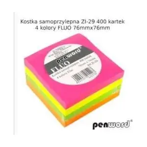 Self-adhesive Fluorescent Note Pads Polsirhurt Kostka 76×76 mm 400 sheets ZI-29