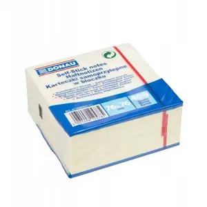 Self-adhesive note pad Donau 76×76 mm, 1×400 sheets, pastel light yellow