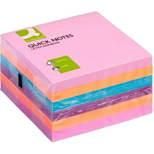 Sticky Note Pads Q-Connect KF02515, 76 x 76 mm, 6 blocks x 80 sheets, mixed colors