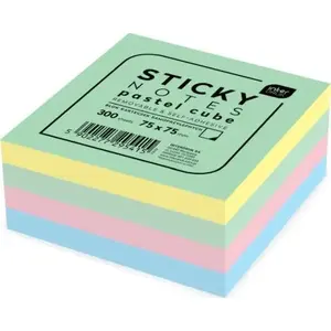 Self-adhesive Notes INTERDRUK Pastel 75 x 75 mm 300 sheets