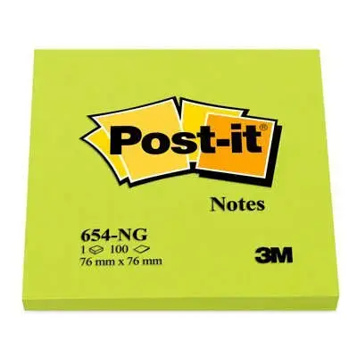 Post-IT 3M 654-NG pašlīmējošas 76×76 mm Photo 2