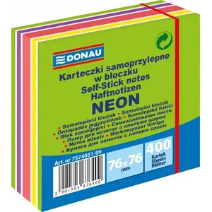 Sticky Notes Donau 76 x 76 mm pad, self-adhesive memo sheets, 100s per pad