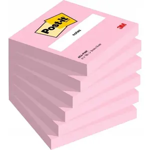 Sticky Notes Post-It 3M, 76 x 76 mm, 6 pads x 100 sheets, pink