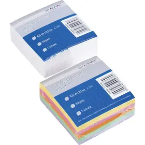 Binder refill block STARPAK 85×85 mm glued white pages, model 00605