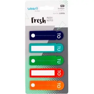 Index Tabs Leviatan Totu 12×45 mm, adhesive page markers for documents and books, pack (model 300359)