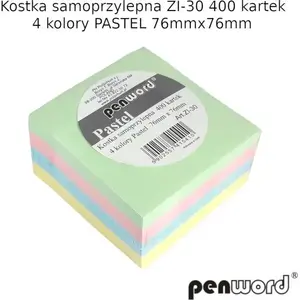 Polsirhurt self-adhesive sticky notes pad pastel 76×76 mm ZI-30 400 sheets