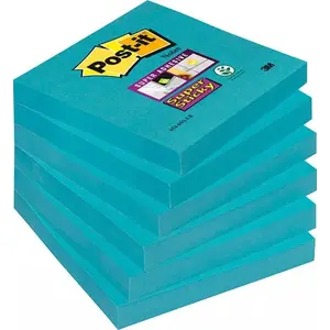 Post-IT self-adhesive notes Super Sticky 76 x 76 mm 90 sheets blue (model 654-6SS-EB)