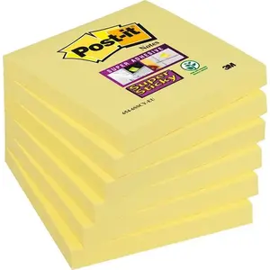 Sticky notes Post-IT Super Sticky 654-6SSCY-EU 76x76 mm 90 sheets yellow