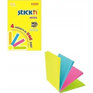 Self-adhesive sticky notes Stickn 51x76 mm neon mix, 100 sheets