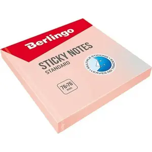 Sticky Note Pad Berlingo 76×76 mm Pink 100 Sheets