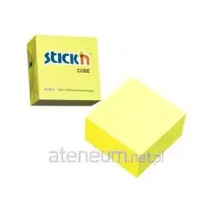 Self-adhesive neon yellow sticky notes Stickn 155267 — pad of removable memo sheets