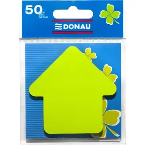 Self-adhesive label pad Donau 1x50 sheets, arrow symbol, hanging tab, green