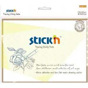 Pašlīmējošas caurspīdīgas lapiņas Stickn 152×203 mm bloks 30 lapas