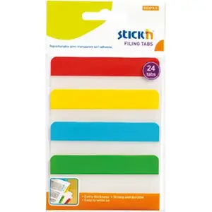 Закладки-клейкие Stickn прозрачные 38×76 мм 4 цвета модель 21609
