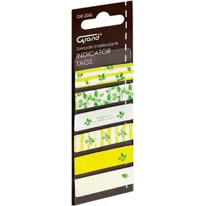 Index tabs Grand GR-206L — adhesive leaf-style page markers, pack (model 364850)