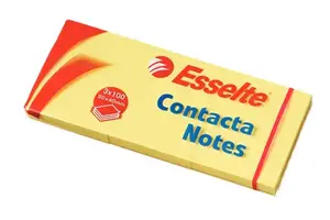 Sticky Notes HERLITZ Esselte Contacta Notes 50x40mm, rectangular, 100 sheets, yellow, paper