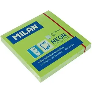 Notes Milan neon sticky squares 75×75 mm green — Milan 75x75 mm neon sticky notes