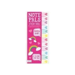 Sticky Note Pads Ooly "Rainbow Hearts" — self-adhesive heart-shaped memo notes
