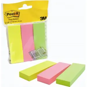 Self-adhesive page flags Post-IT 26x76 mm, 3 pads × 100 sheets, model FT-5102-85875
