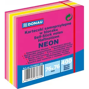 Donau self-adhesive notes 76 x 76 mm pack — Donau 7574021PL-99
