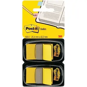 Indeksa lapiņas Post-IT 680-Y2EU 25 x 43 mm dzeltenas 2 x 50 loksnes (3M0835)