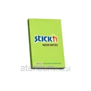 Self-adhesive neon green sticky notes Stickn model 241313, small memo pads