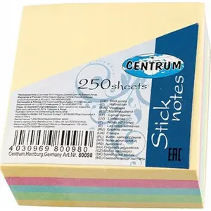 Self-adhesive notes PULLMAN 51×51 mm pack 5 pastel colors 250 sheets (MPN 80098)