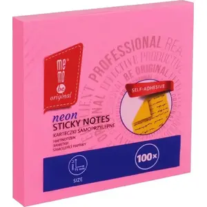 Self-adhesive sticky notes MemoBe 75×75 mm, 100 sheets, neon