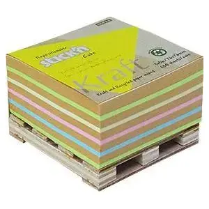 Sticky Notes cube Stick'n 21817 kraft palette 76×76 mm, 5 colors, 400 sheets