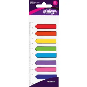 Index Tabs Strigo arrow 45×12 mm, adhesive page markers for documents and planners