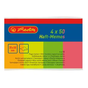 Marker pens set HERLITZ 790642 — 200 pcs, assorted green/orange/pink/yellow