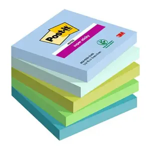 Self-adhesive note paper Post-It 3M 654-5SS-OAS square 76×76 mm, 90 sheets, blue/green