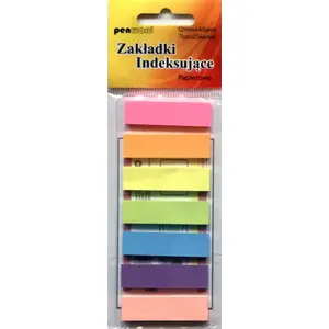 Paper adhesive index tabs Penword WIKR-1015149, self-adhesive page markers, colored strips