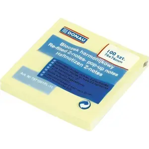Sticky Notes Donau Z-Notes 76 x 76 mm, light yellow, 100 sheets