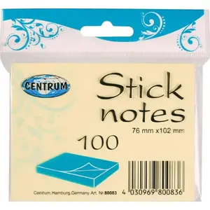 Sticky Notes Centrum 76×102 mm 100 sheets pack — model 80083