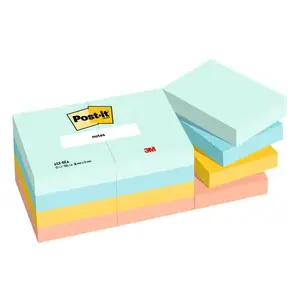 Self-adhesive Note Paper Post-It 3M 653-12-BEA Rectangle 38×51 mm, 100 sheets, Blue/Orange/Yellow