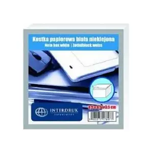INTERDRUK notepaper pad Kostka white unglued WIKR-093121 – loose-leaf memo cube