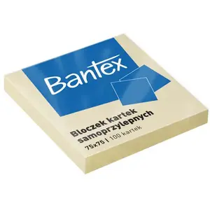 Self-adhesive Notes Bantex 75 x 75 mm, 100 sheets, yellow (MPN 400086384)