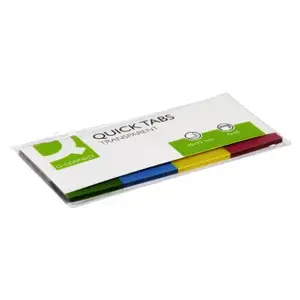 Self-adhesive Page Markers Q-Connect KF01225 — assorted colours, 50×78 mm, pack