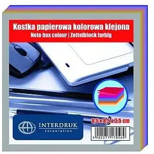 Colored Note Cube Interdruk KOSTKA PAPIEROWA KOLOROWA KOSPAPFK – colored memo cube, assorted sheets