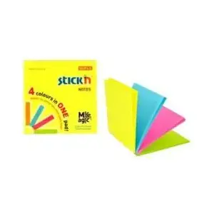 Self-adhesive Sticky Notes Stickn Magic Pad Neon mix 4 colors (155268)