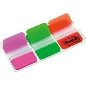 Adhesive page markers Post-IT 3-color narrow flags, pack of removable sticky tabs