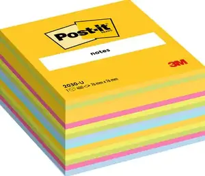 Self-adhesive note paper Post-IT FT510280157 — square 76×76 mm, 450 sheets, blue/green/pink/yellow