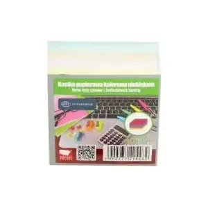 INTERDRUK colored notepad paper cube — loose sheets, multi-color