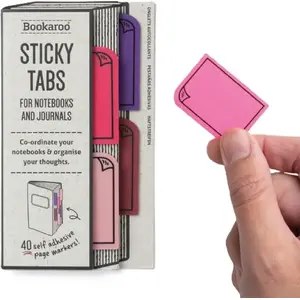 Self-adhesive Page Markers IF Bookaroo, pink, narrow flags for notes and indexing
