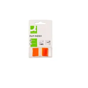 Self-adhesive index tabs Q-Connect KF03636 — orange, blank, 25×43 mm, 50 sheets