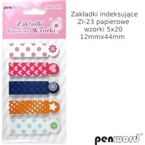 Index tabs Polsirhurt ZI-23 paper 5 colors 12×44 mm