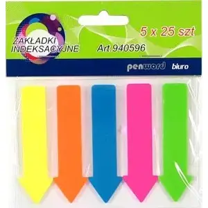 Polsirhurt index tabs PVC arrows 940596 — adhesive page markers, arrow-shaped, transparent