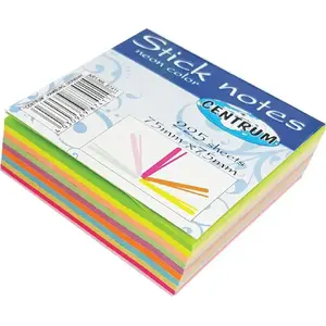 Sticky Notes Centrum 75 x 75 mm, 225 sheets, 9 colors (25 sheets each) — model CE87411
